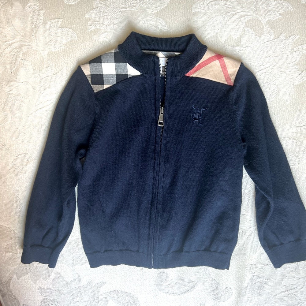 Burberry Boys Zip Up Sweater- Size 2T